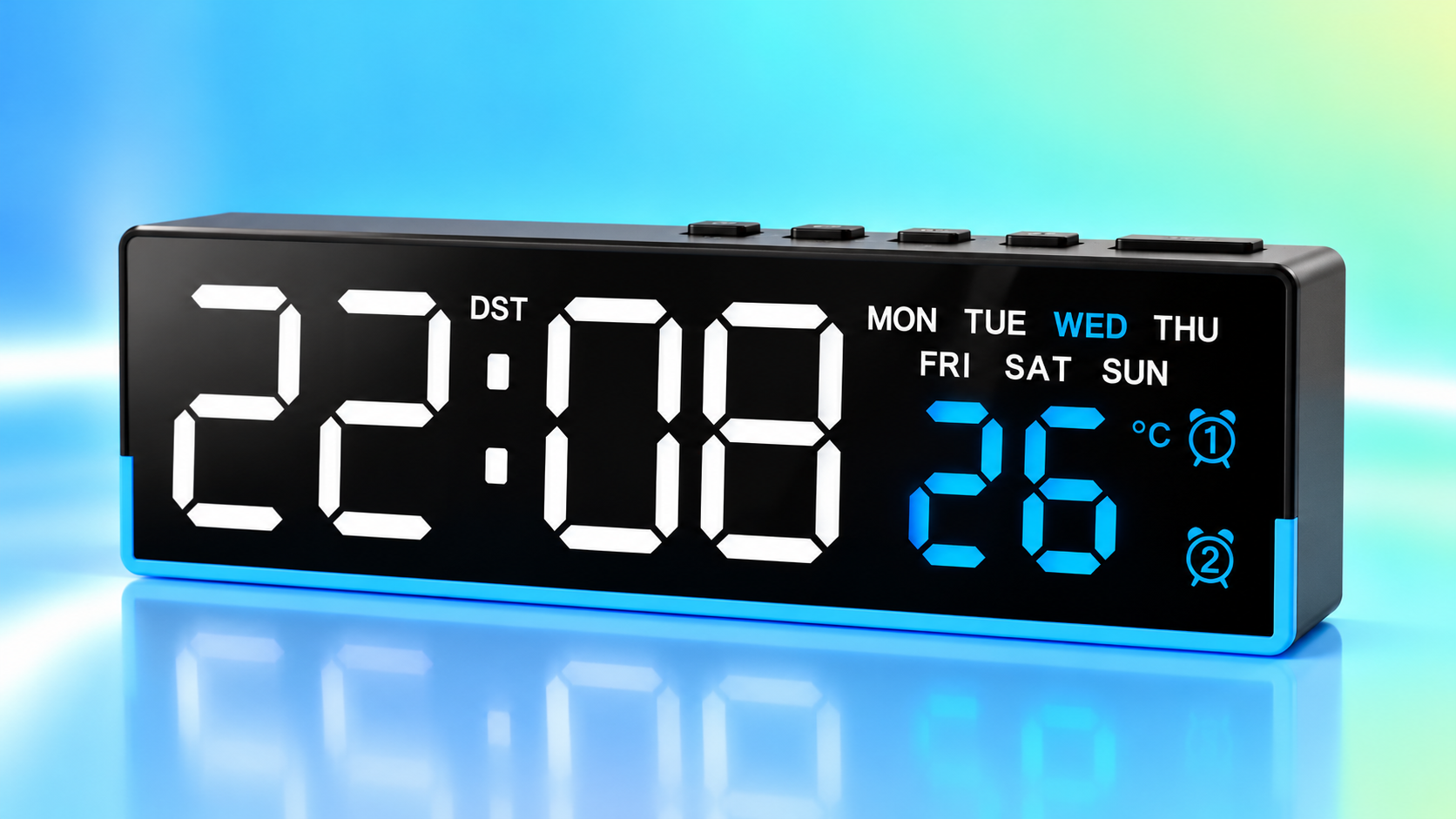 6681 LED Digital Alarm Clock with Night Light
